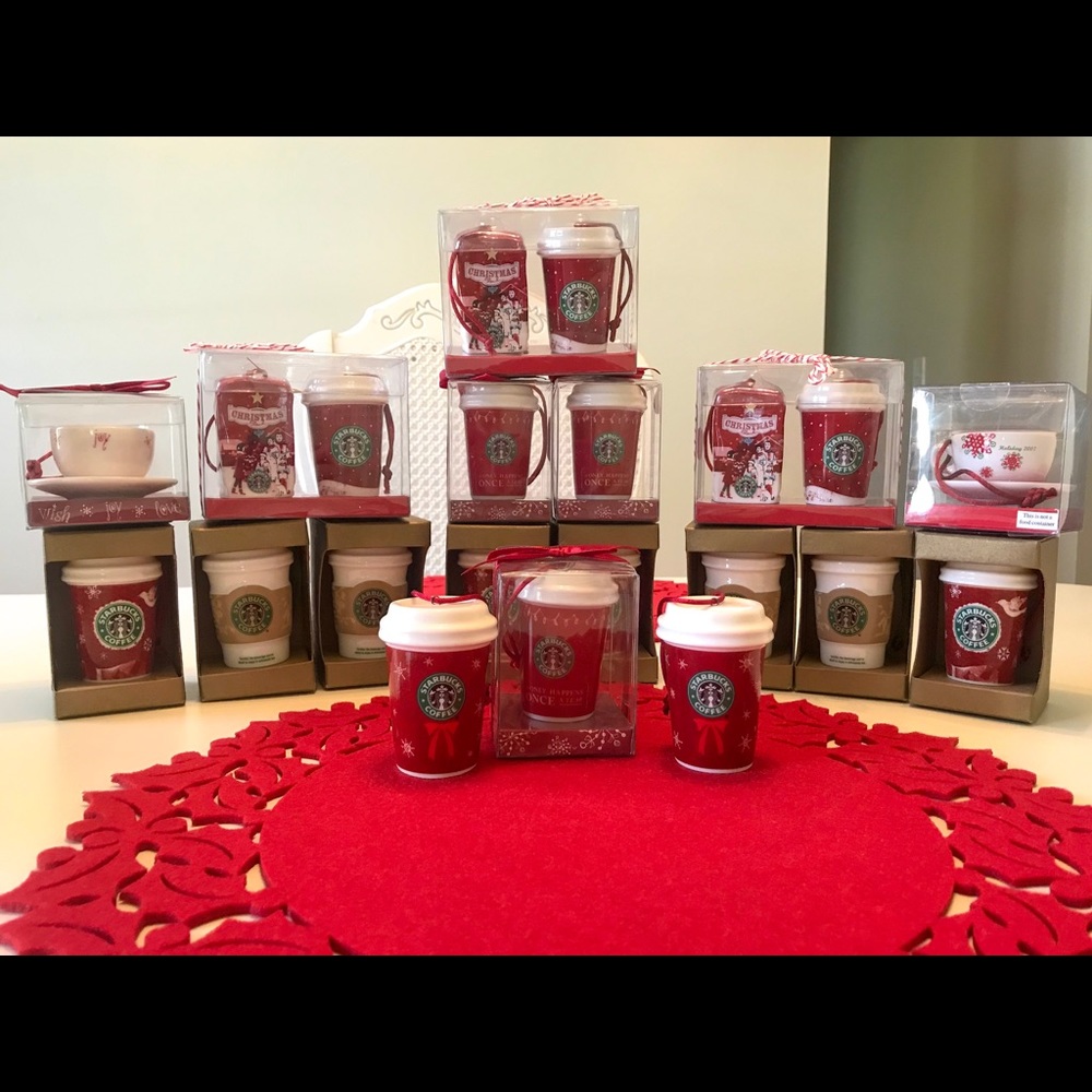 Starbucks collectible Christmas ornaments